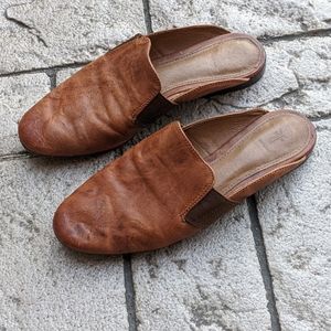 Frye leather slip ons